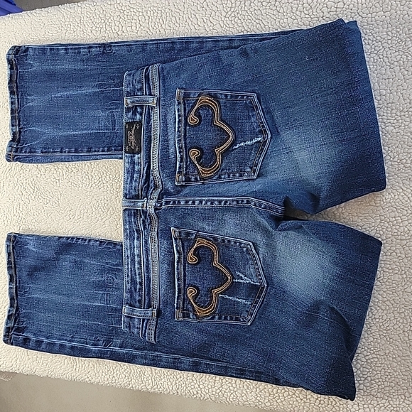 ReRock for Express Bootcut Distressed Jeans, Size 28 - Picture 6 of 11
